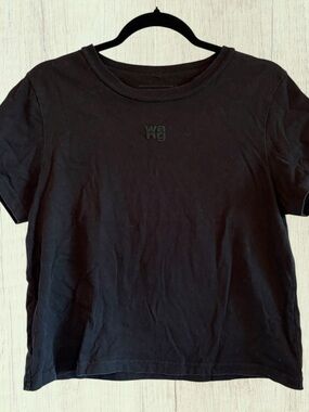 Alexander Wang shrunken tee Black Short-Sleeve Crew T-Shirt